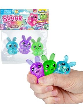NEW Bunny Sugar Swaps Triplets Squishy Orb Curiosities Squeeze Toy - BUNNIES